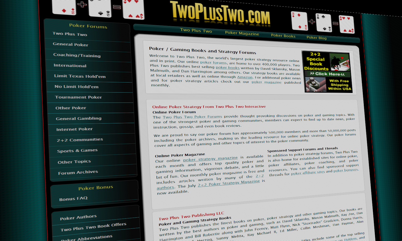 Popular Poker Forum 2+2 Sold!