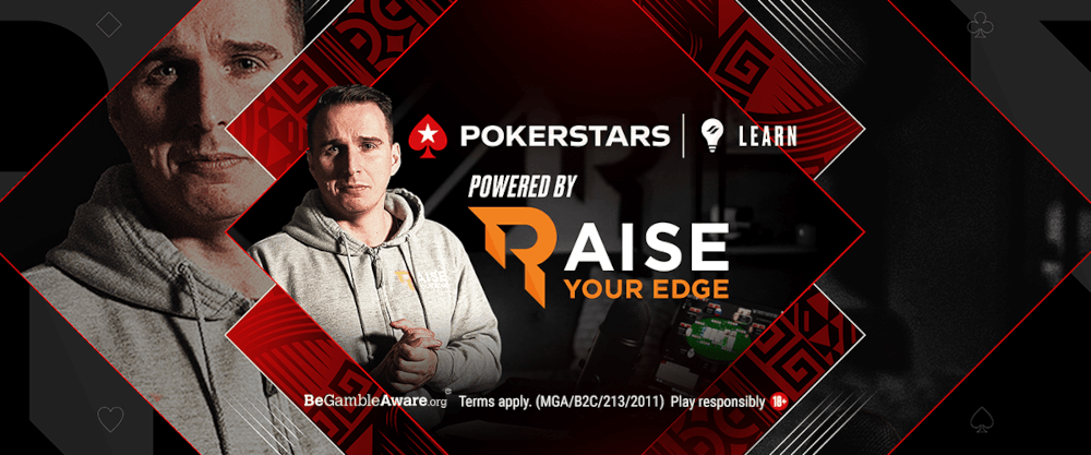 Promo Image for PokerStars Learn by Raise Your Edge: the new poker course from PokerStars ambassador Benjamin "Bencb" Rolle. Learn MTT, S&G, cash game, & live poker strategies.