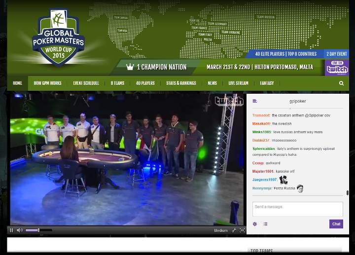 Global Poker Masters 2015 Russia and Italy in the Finals