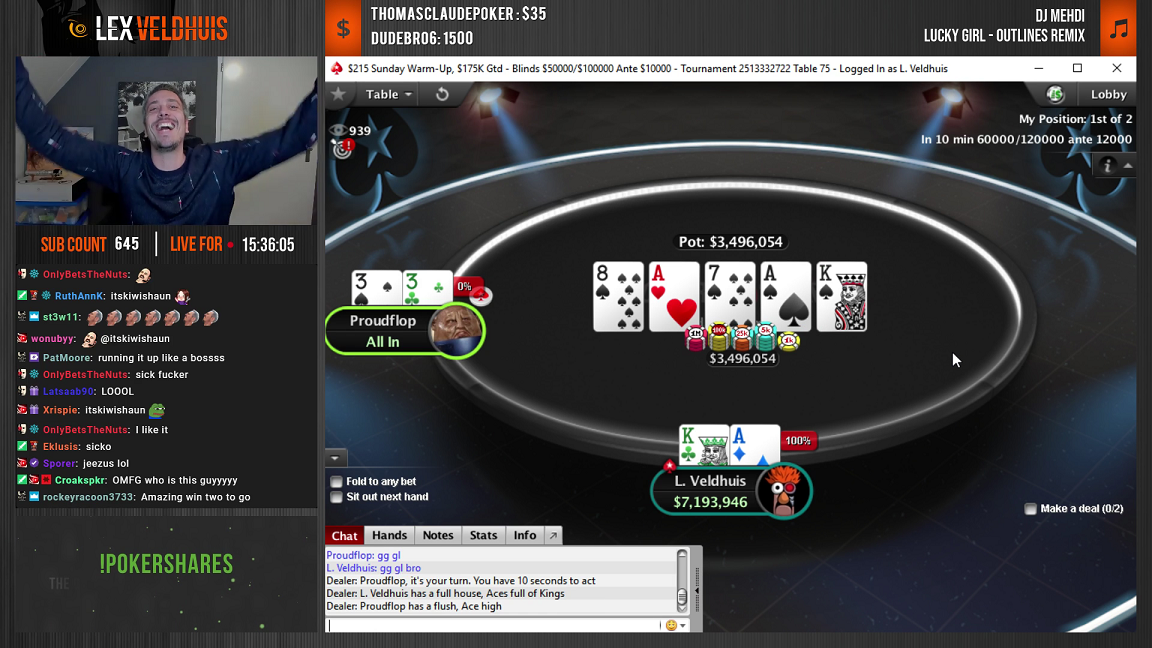 Lex Veldhuis Ships Sunday Warm-Up Live on Twitch