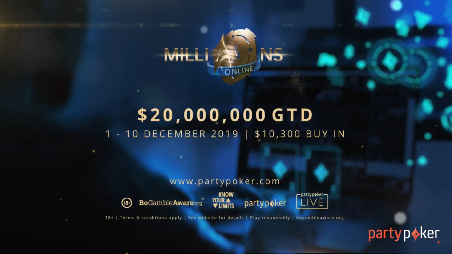 partypoker Offers an Extra $1 Million Bonus for MILLIONS Online