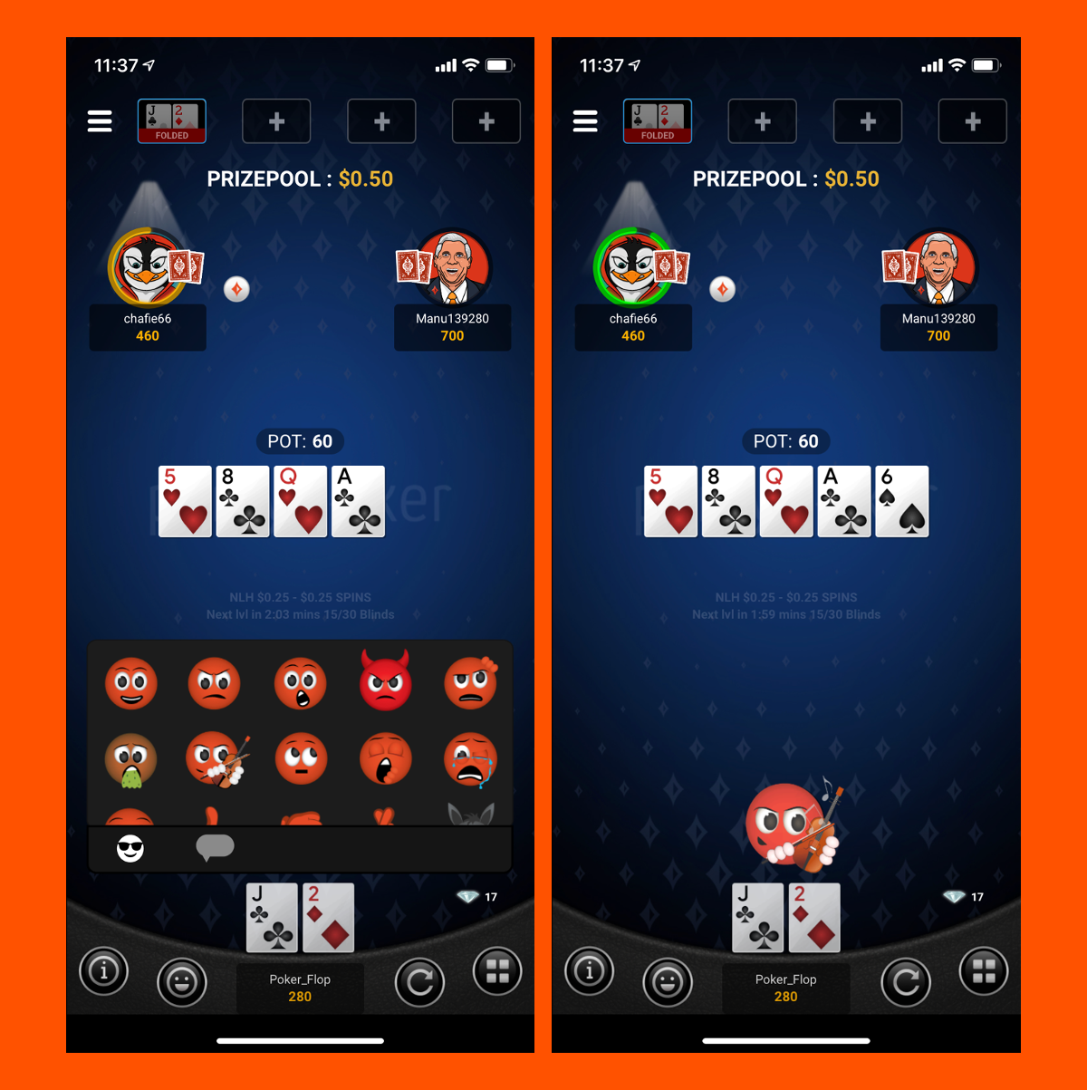 Partypoker's New Mobile App First Look: The Emojis