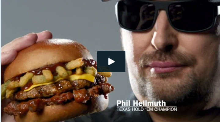 Phil Hellmuth's Chows Down In New Carl's Jr. Commercial