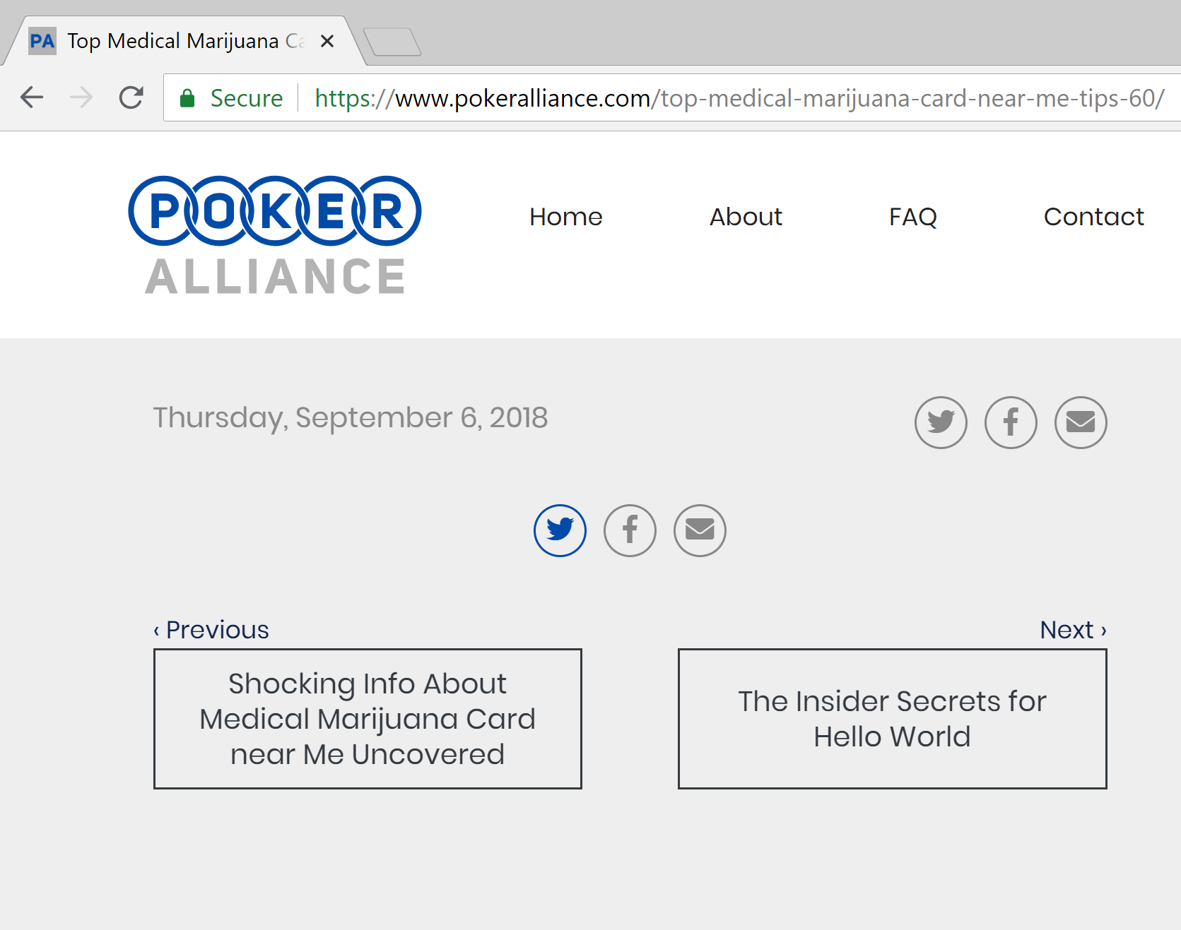Poker Alliance Advocating for Medical Marijuana?