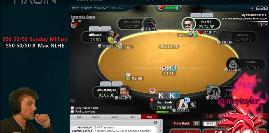 PokerStars Team Pro Ships Sunday Million Tournament