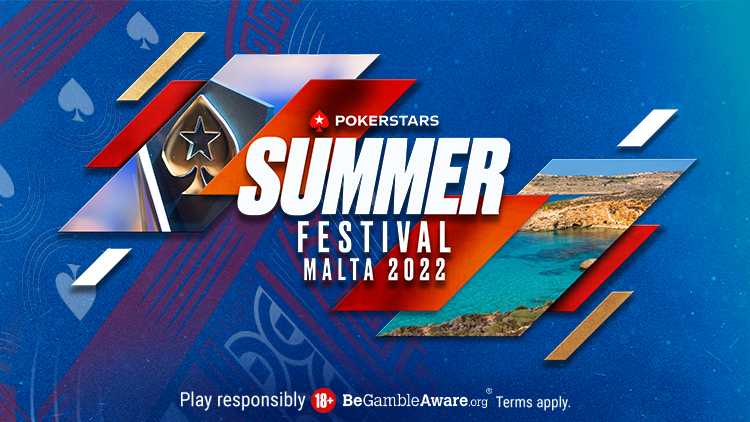 promo image for pokerstars summer festival malta 2022. If you fancy a last-minute trip to the island, you can try to win your way via the qualifiers and satellites running on the PokerStars client.