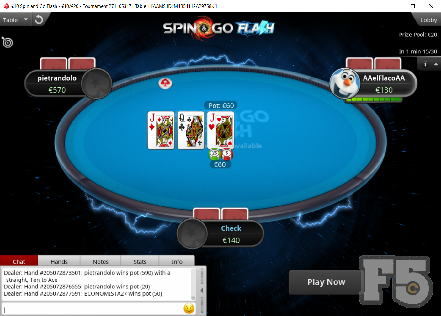 Winamax freeroll