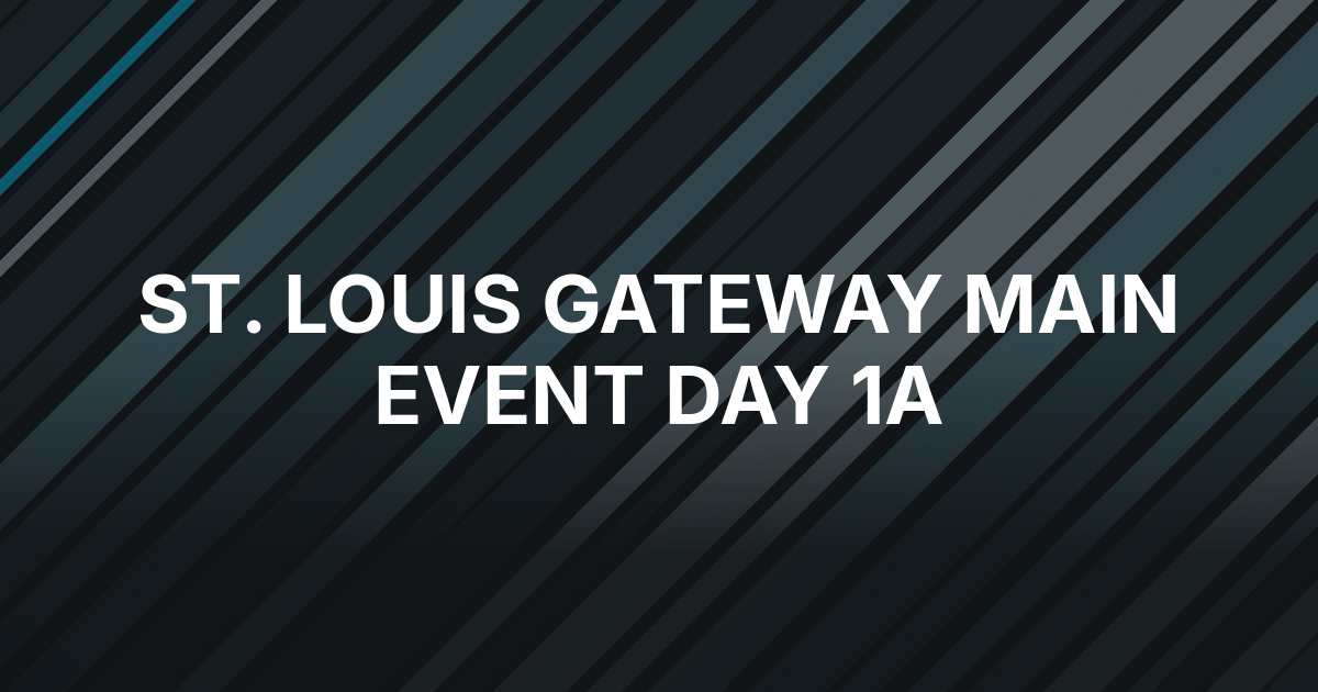 Stephen Martines Tops Gateway Poker Classic Day 1a