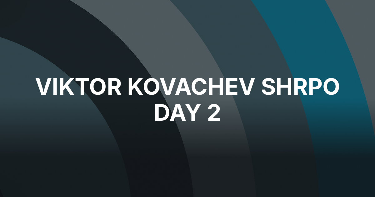 Viktor Kovachev Climbs in SHRPO Championship Day 2