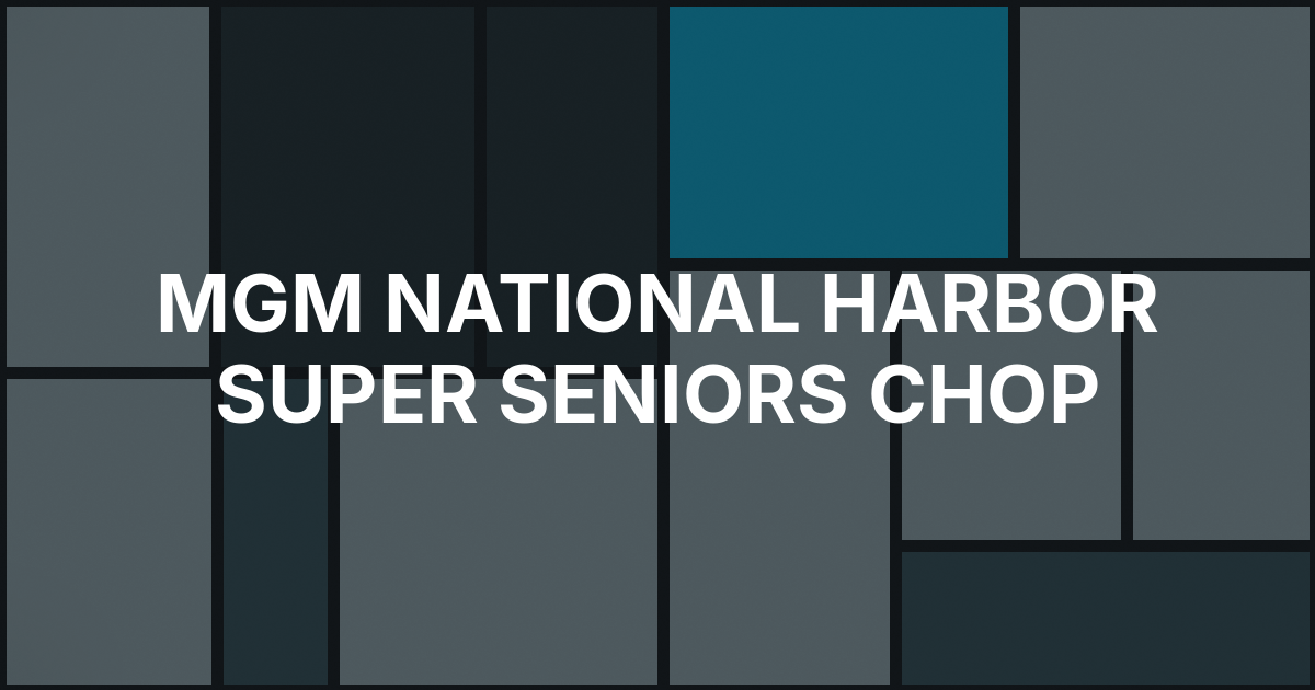 Super Seniors Event Ends in a Nine-Way Chop