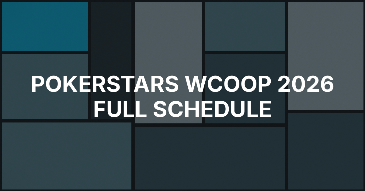 PokerStars Unveils 350-Event WCOOP Schedule