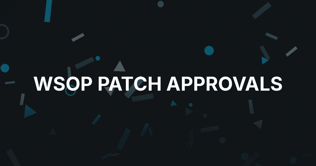 WSOP Patch Approvals Split Sponsors Under NSUS Ownership