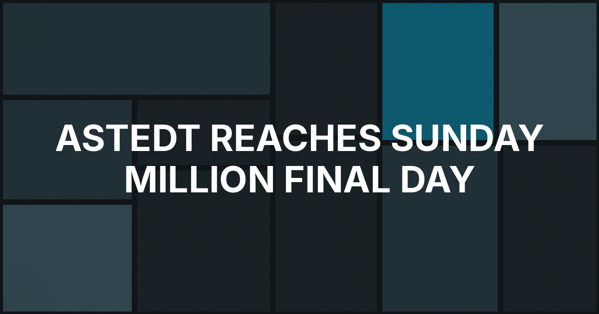 Niklas Astedt Reaches the Sunday Million Final Day