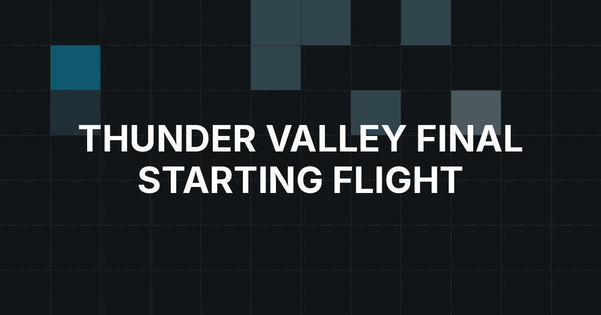 Thunder Valley Mid-Major Championship Reaches Its Final Starting Flight