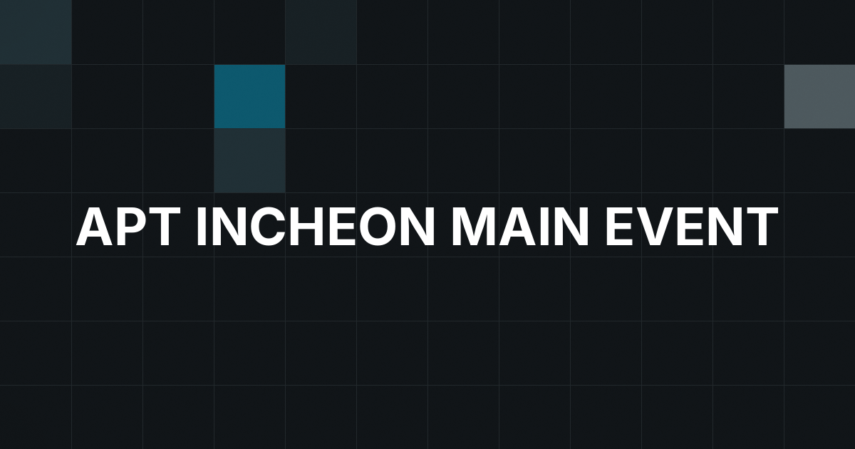 Stephen Pang Wins APT Incheon Main Event After False Finish