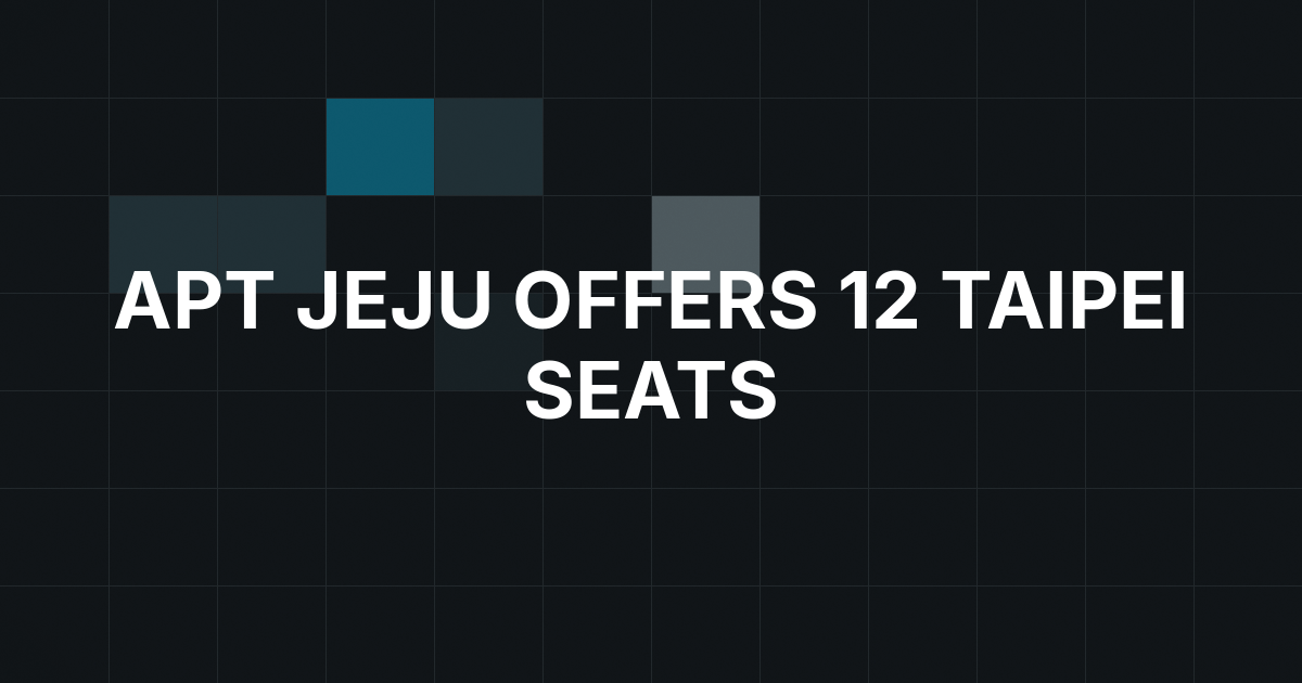 APT Jeju Opens With 12 APT Championship Seats on the Line
