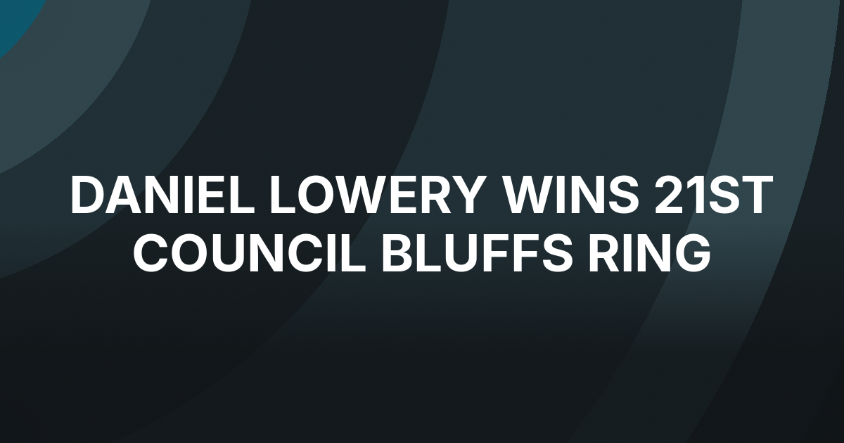 Daniel Lowery Reaches 21 WSOP Circuit Rings With Council Bluffs Big O Win