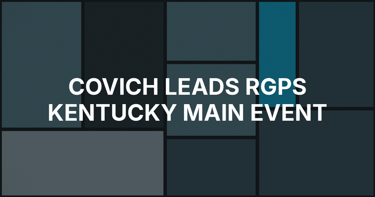 Frank Covich Leads Record Kentucky Main Event Into Day 2