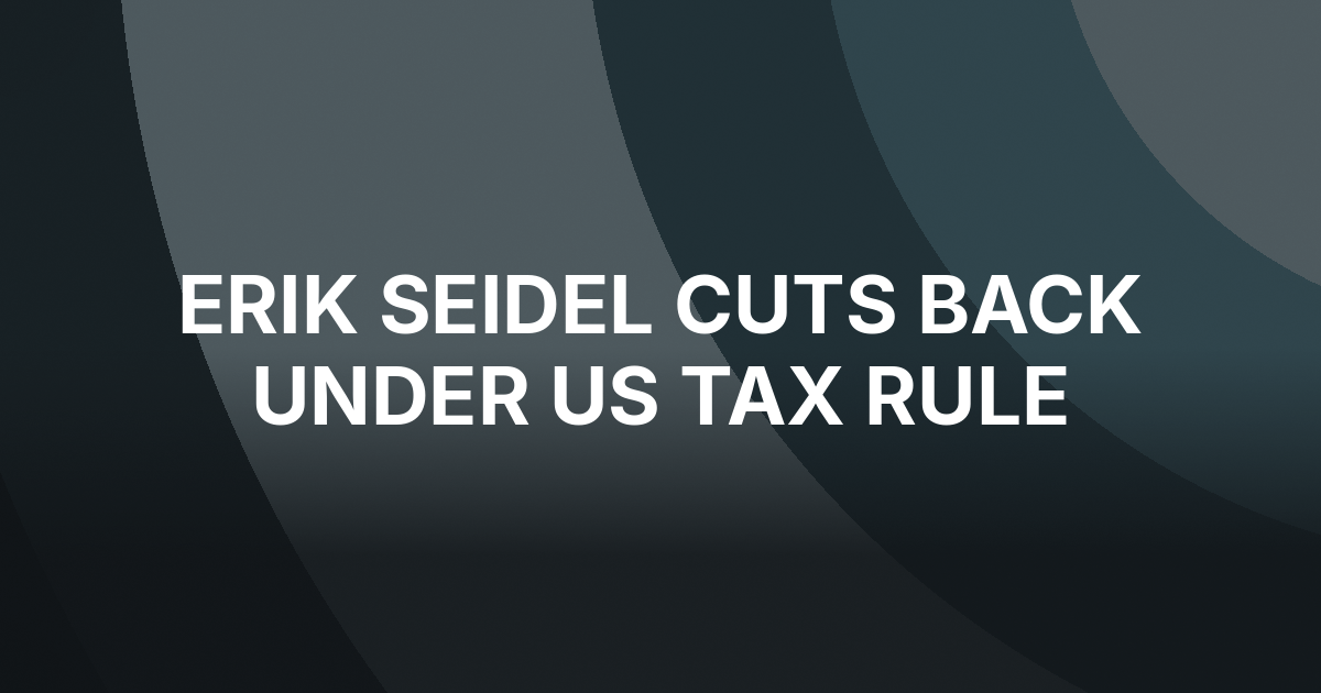 Erik Seidel Cuts Back as US Tax Rule Squeezes Poker Pros