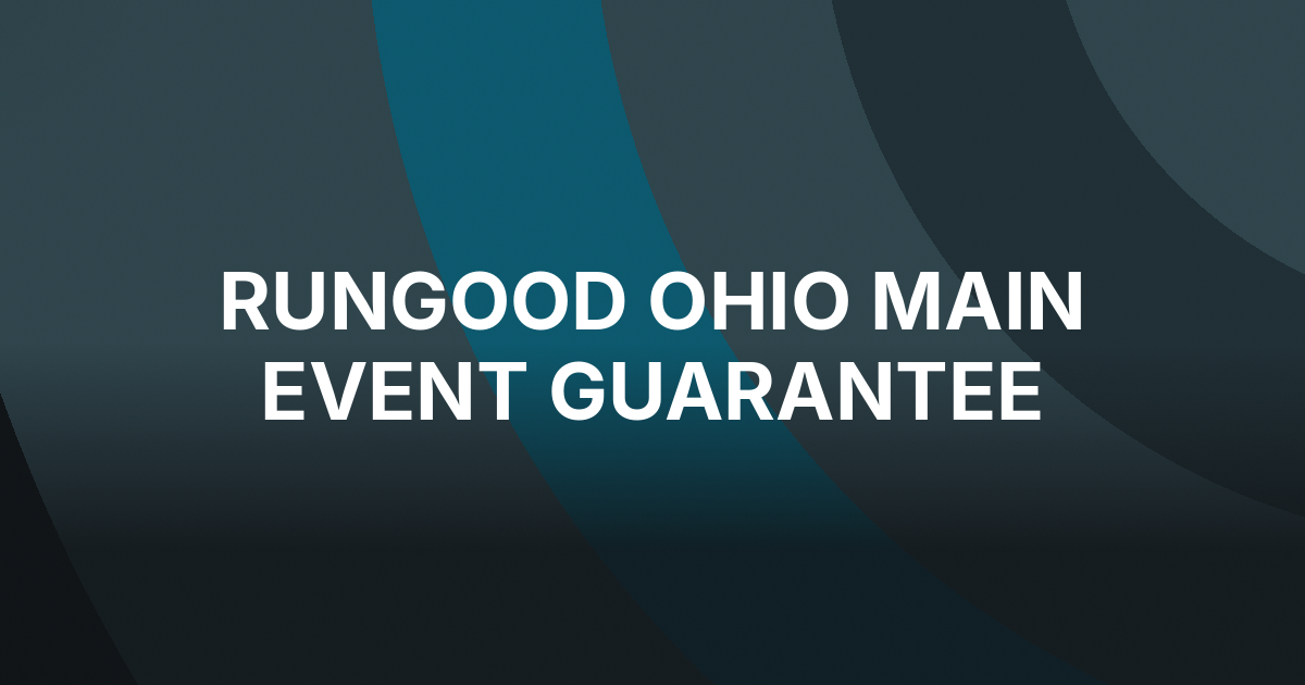 RunGood Brings $200,000 Guaranteed Main Event to Ohio