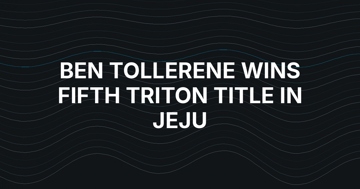 Ben Tollerene Wins Fifth Triton Title in Jeju Turbo Bounty