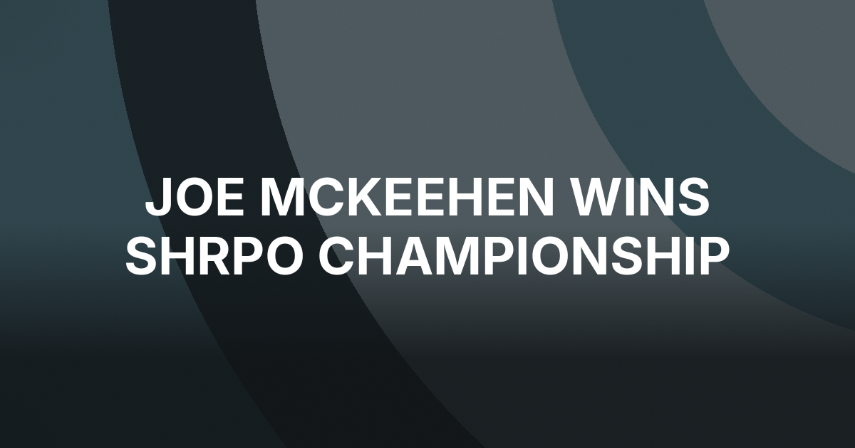 Joe McKeehen Wins SHRPO Championship for $462,600