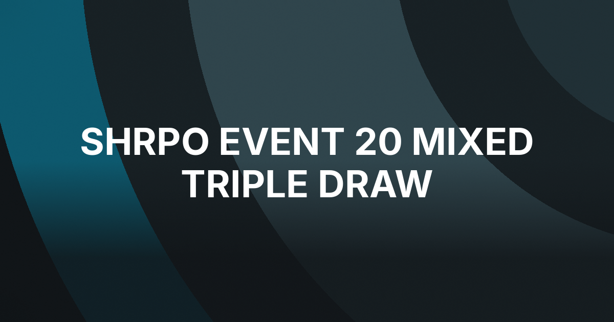 SHRPO Event 20 Is a $600 Mixed Triple Draw