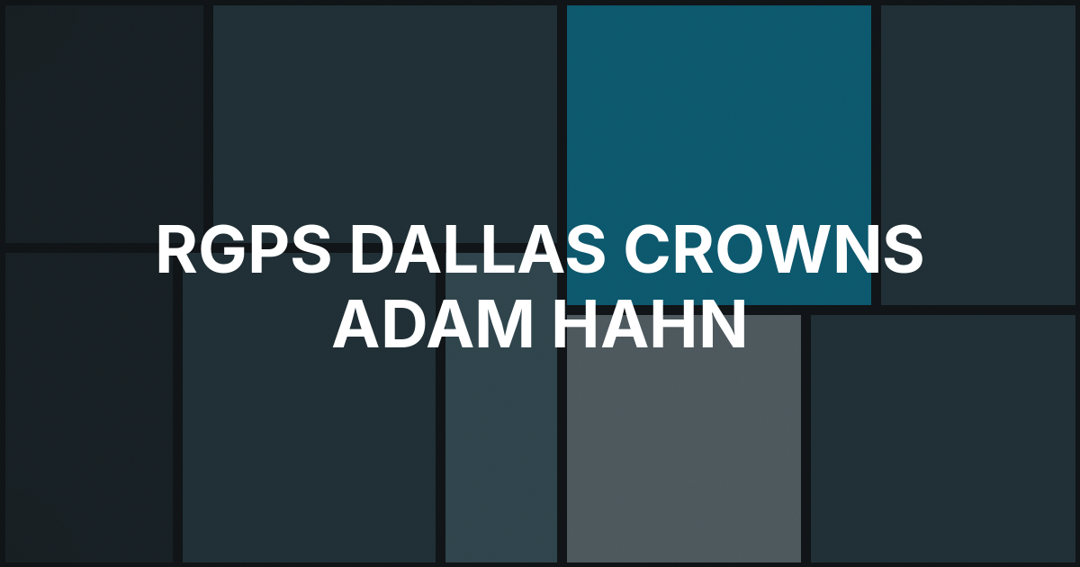 Adam Hahn Wins RGPS Dallas Main Event
