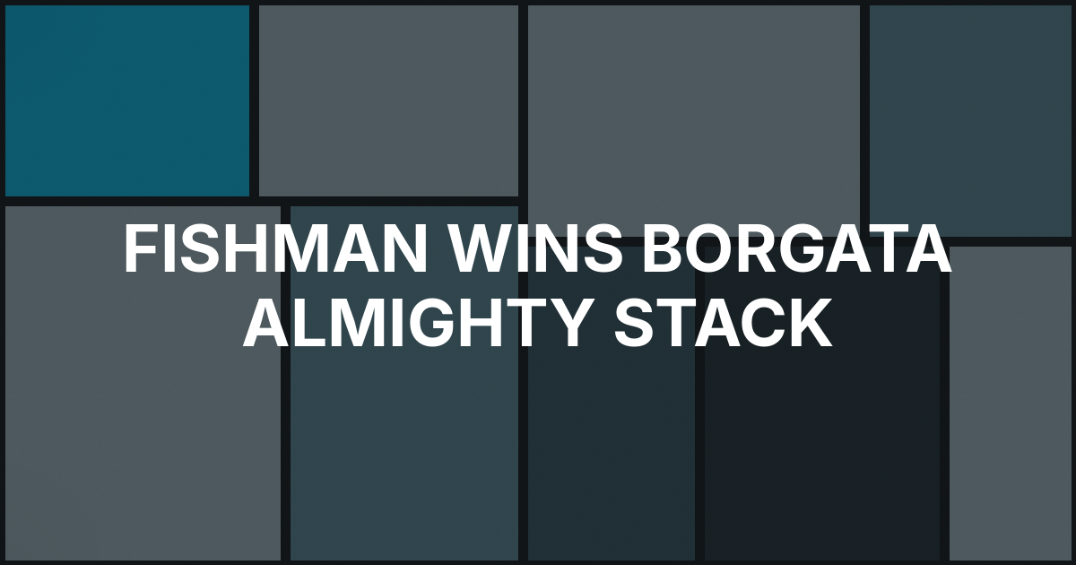Baruch Fishman Turns One Bullet Into Borgata Title