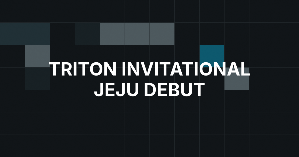 Triton Brings Its Invitational to Asia in Jeju
