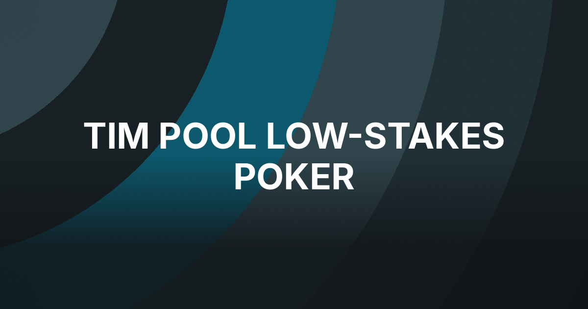 Tim Pool Says He Wins $100-$150 an Hour at Low-Stakes Poker