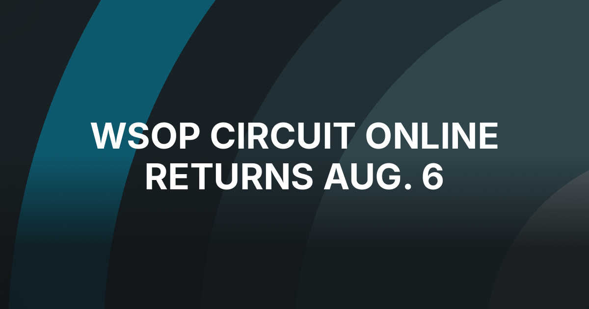 WSOP Circuit Online Returns With 12 Rings and $1.4 Million in Guarantees