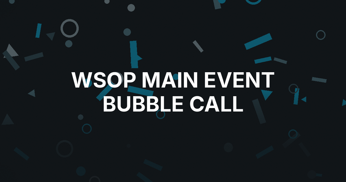 Moneymaker Says Range Drove His WSOP Bubble Call