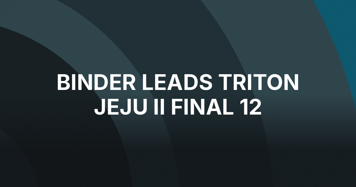 Bernhard Binder Leads Final 12 in Triton Jeju II Main Event