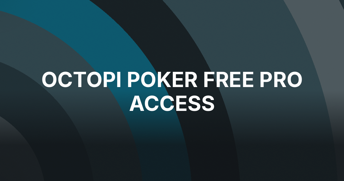 Octopi Poker Opens Free Pro Access for WSOP Preview
