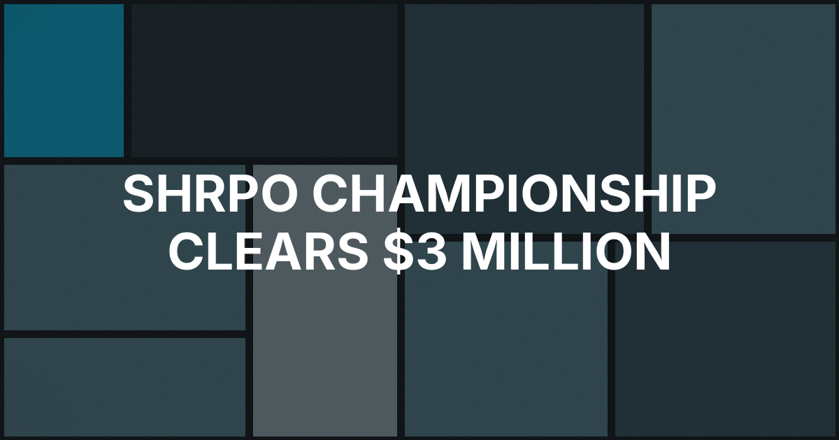 SHRPO Championship Clears $3 Million on Day 1B