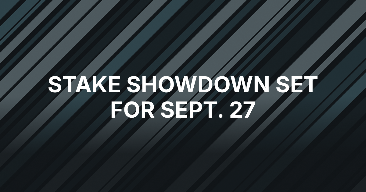 Stake Poker Sets $1,000 Stake Showdown for Sept. 27